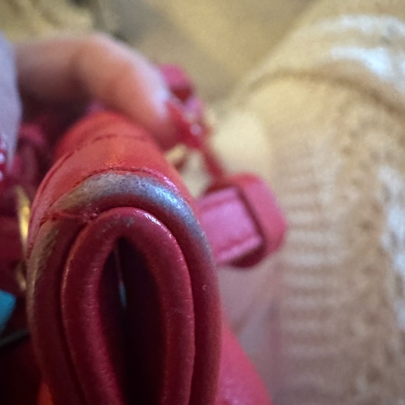 Balenciaga Touch B. Shoulder Bag Quilted Leather Medium Red - Picture 10 of 10